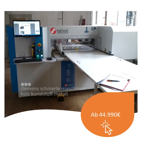 Masterwood TF100 CNC-Bearbeitungszentrum mit Monitor und Bedienpult
